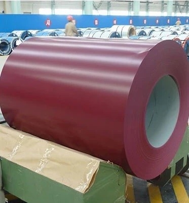 Red Ral 3005 Prepainted Galvanized Steel Coils 0.12mm Color Coated 1250mmSteel structure plant, airport, warehouse, etc